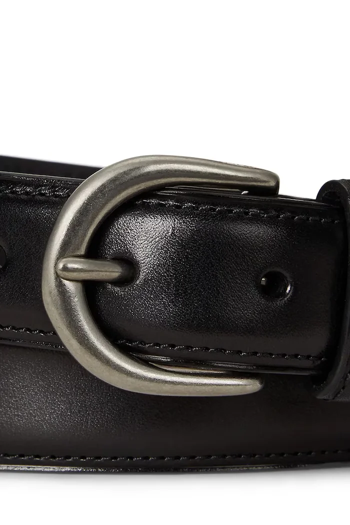 Polo Ralph Lauren колан мъжки от кожа черен