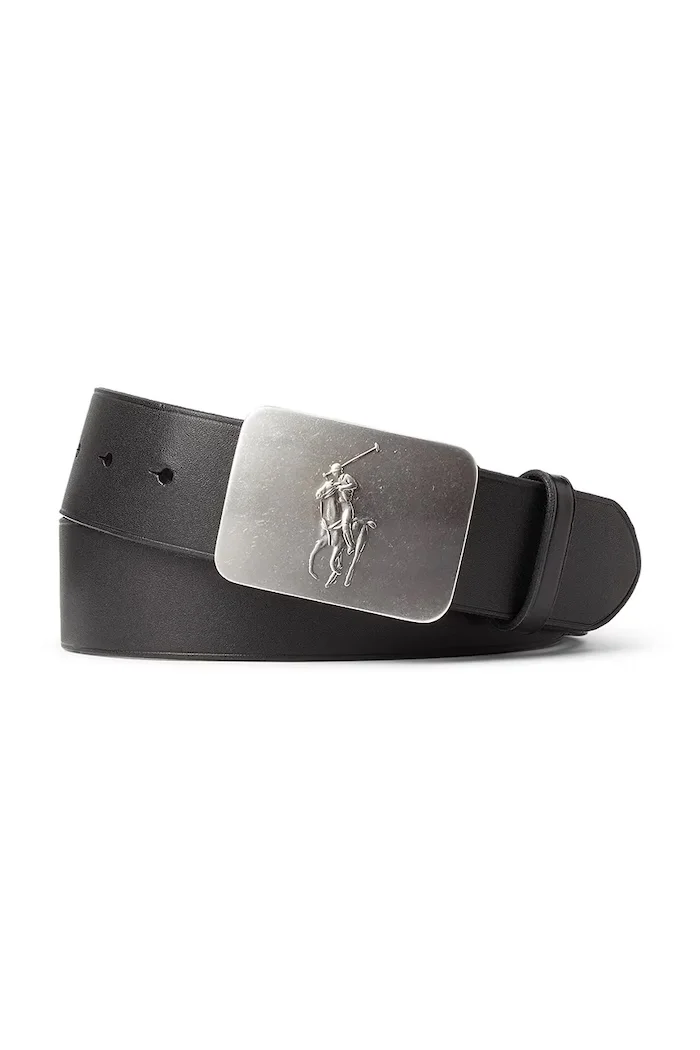 Polo Ralph Lauren колан мъжки от кожа черен 405761965