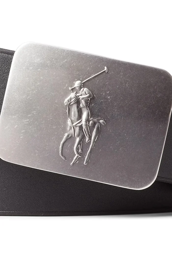 Polo Ralph Lauren колан мъжки от кожа черен 405761965
