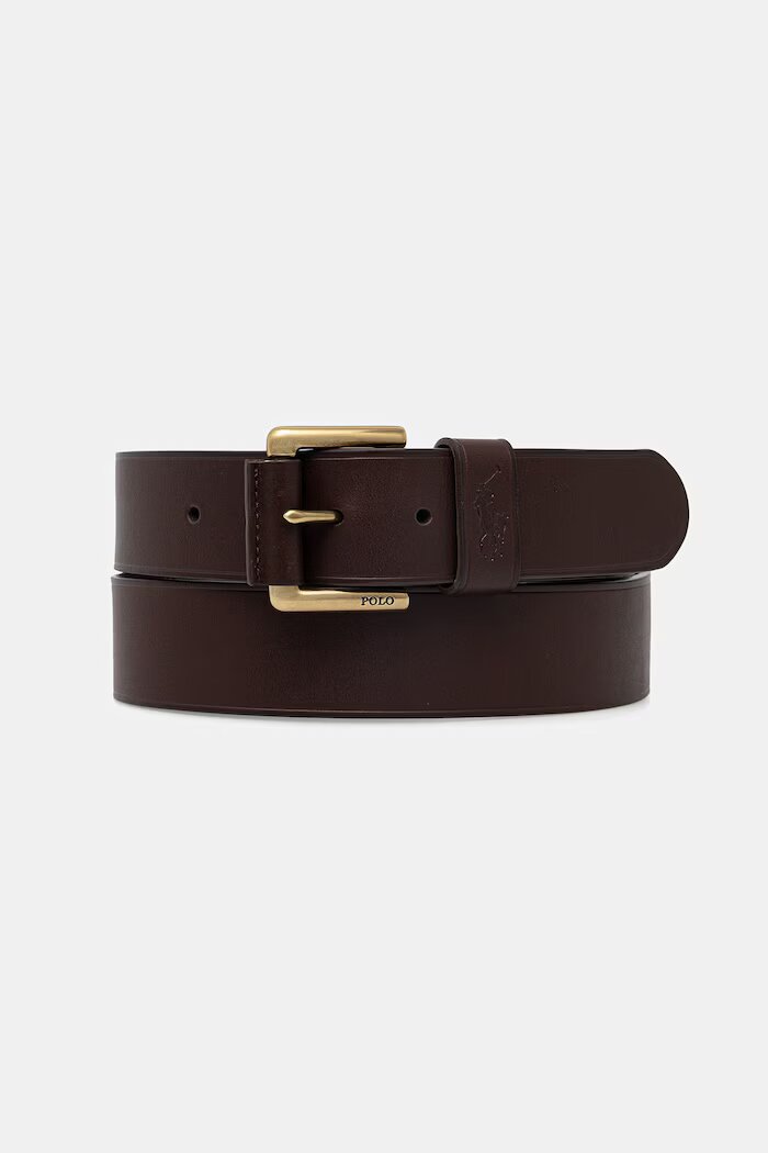 Polo Ralph Lauren колан мъжки от кожа кафяв