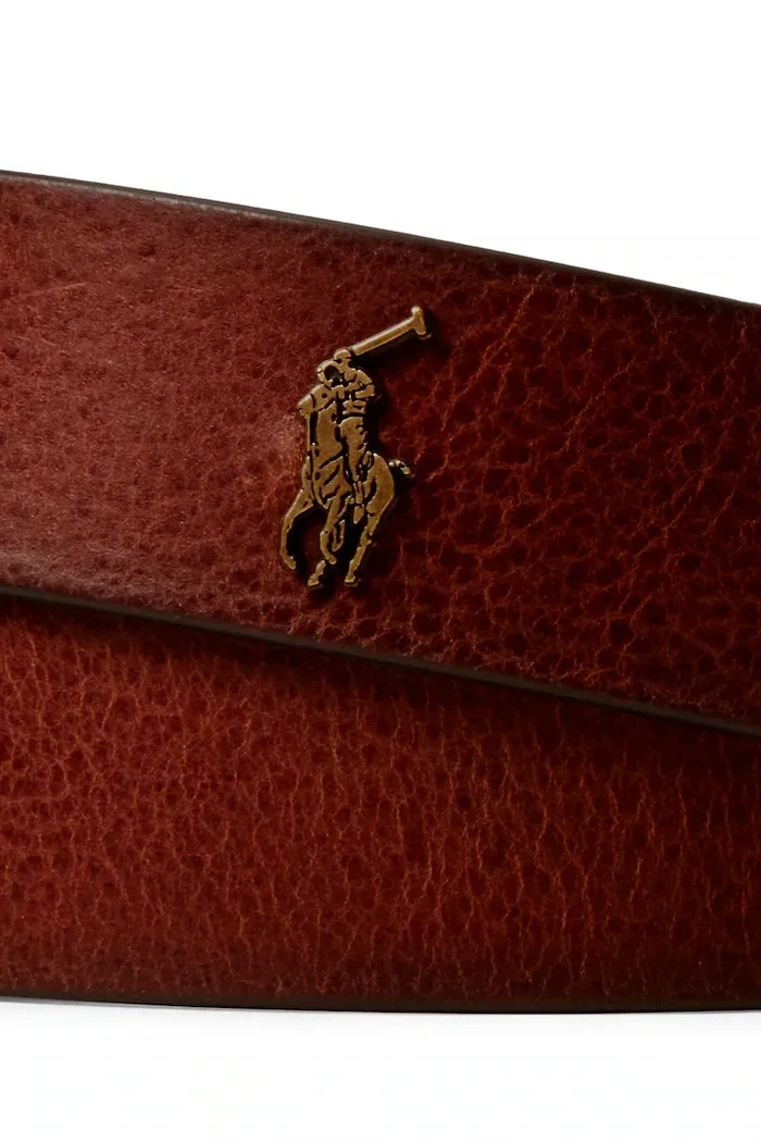 Polo Ralph Lauren колан мъжки от кожа кафяв 405826042002
