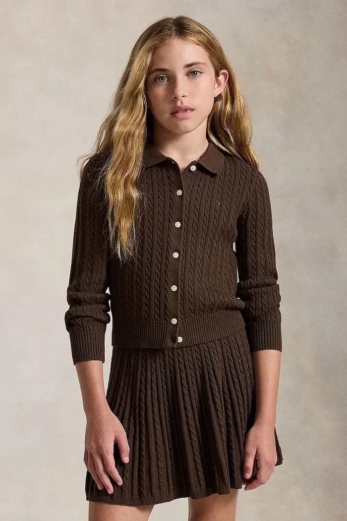 Polo Ralph Lauren комплект за деца от памук кафяв 313950779501