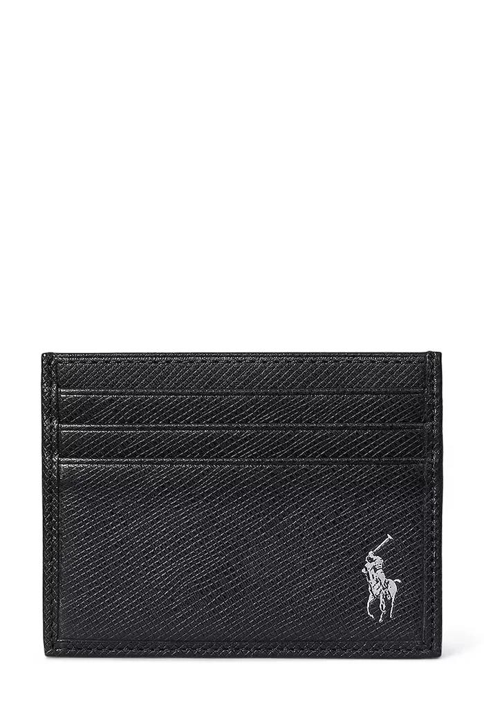 Polo Ralph Lauren Кожен калъф за карти мъжки в черно 405931677