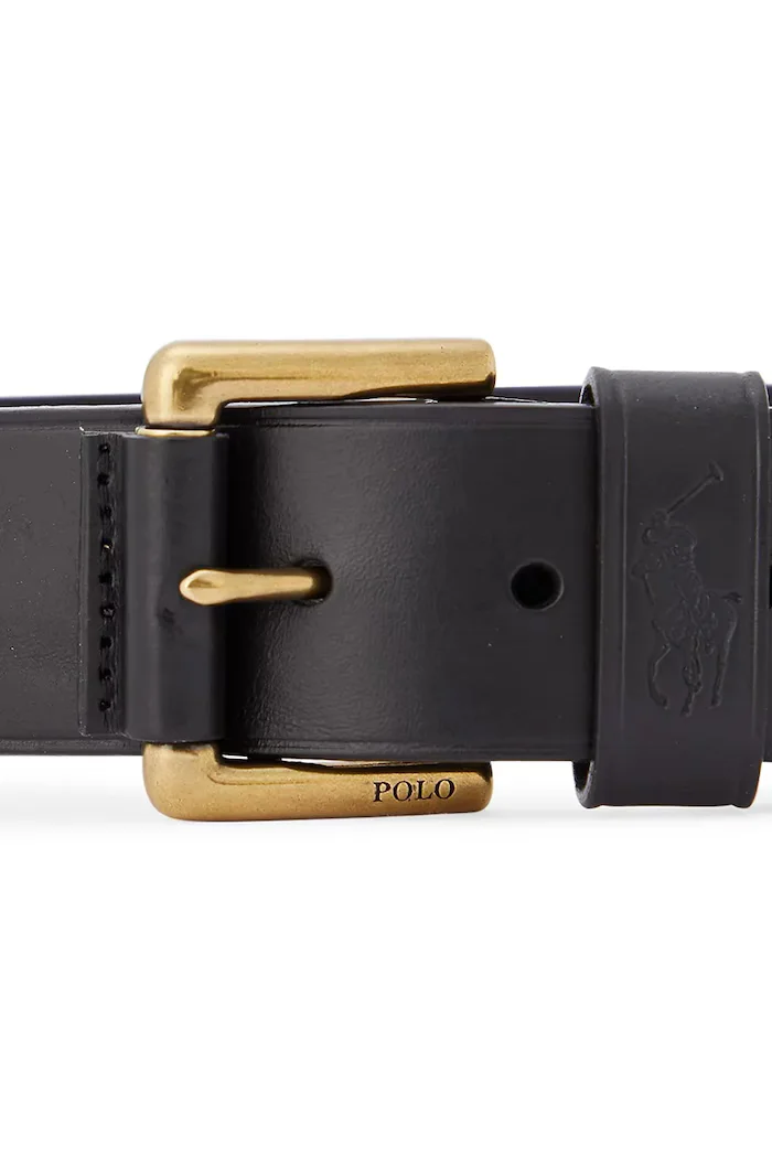 Polo Ralph Lauren Кожен колан мъжки в черно 405820098002