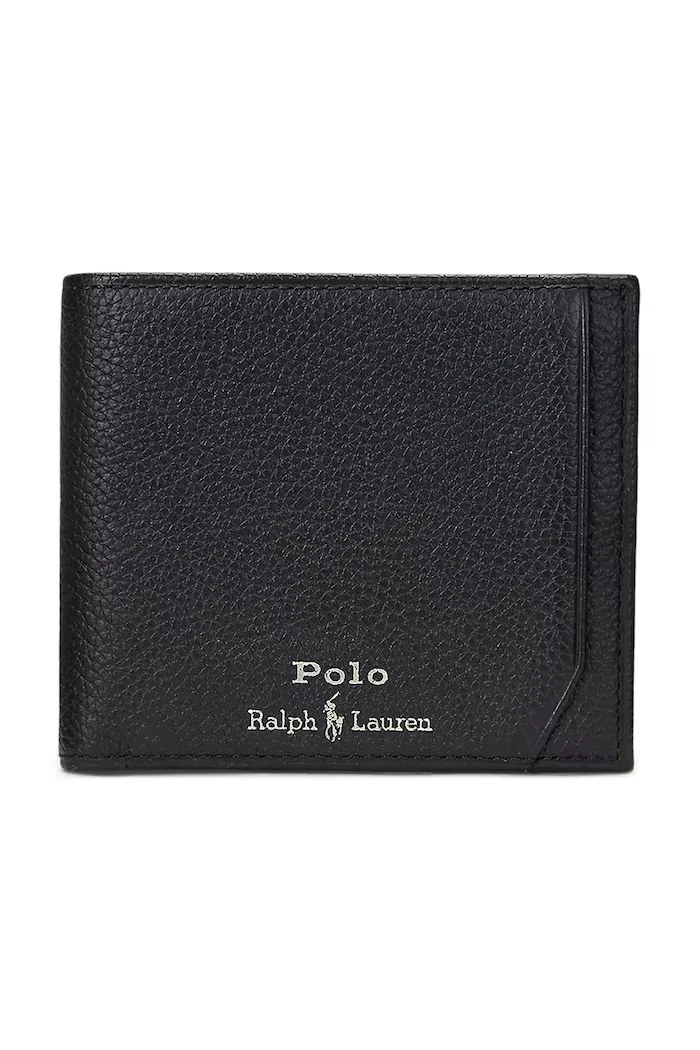 Polo Ralph Lauren Кожен портфейл мъжки в черно 405963224