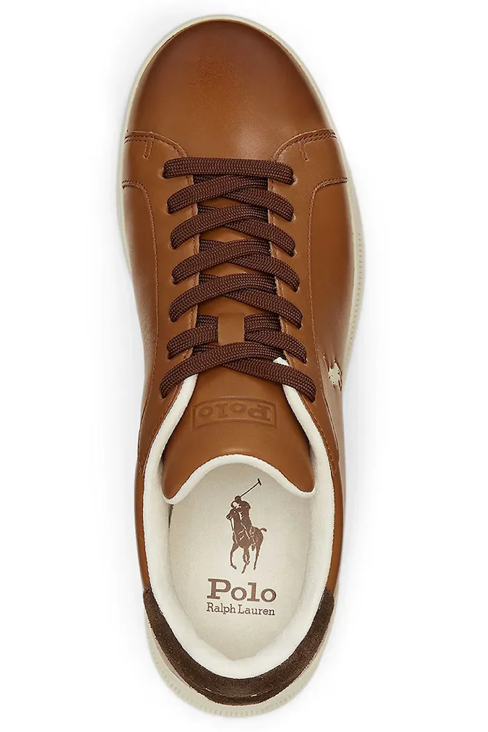 Polo Ralph Lauren Кожени маратонки Hrt Crt Ii в кафяво 809965073001