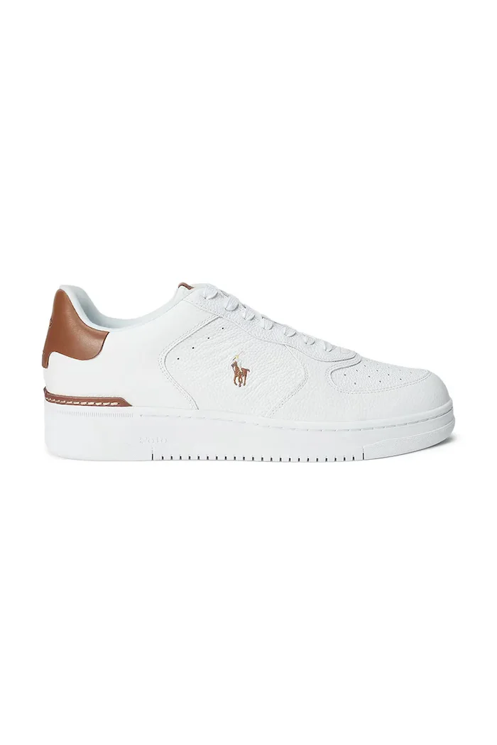 Polo Ralph Lauren Кожени маратонки Masters Crt в бяло 809923071002