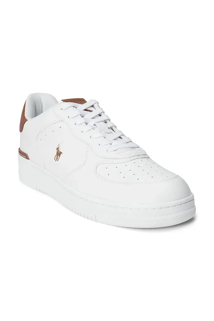 Polo Ralph Lauren Кожени маратонки Masters Crt в бяло 809923071002