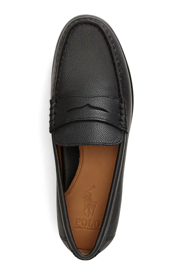 Polo Ralph Lauren лоуфъри мъжки от кожа Merton Penny черни 803P15850001