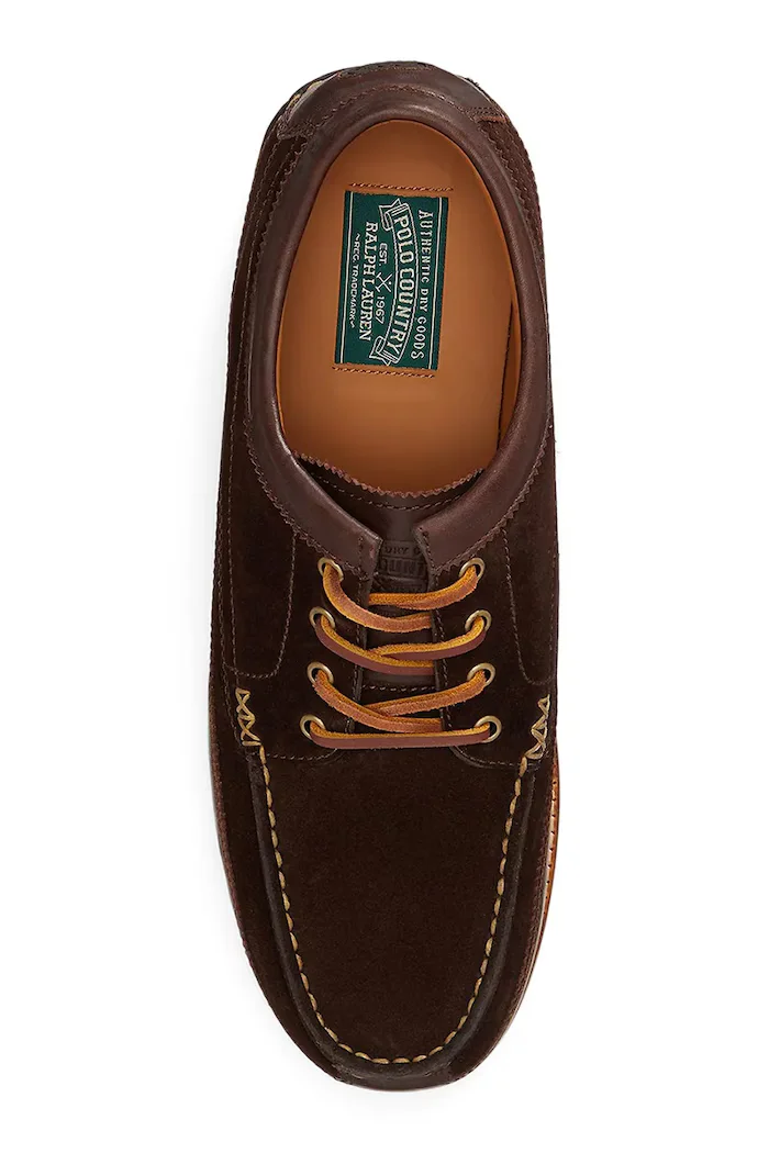 Polo Ralph Lauren маратонки мъжки от кожа Ranger Wb Lo кафяви 812P15874001