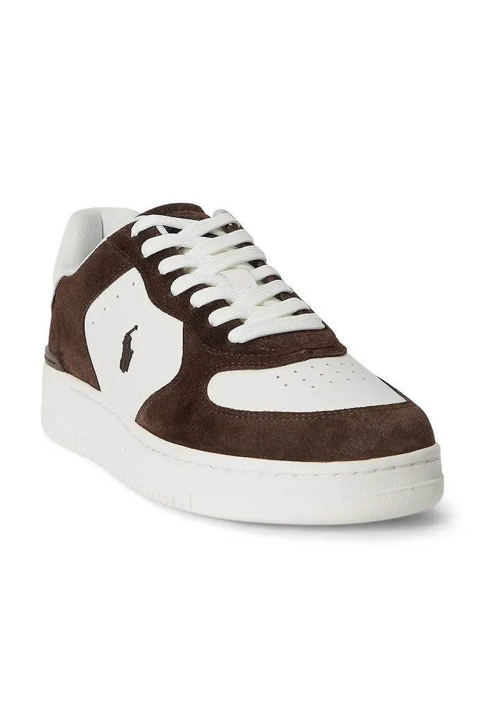 Polo Ralph Lauren Masters Crt маратонки мъжки от кожа бели 809P15491002