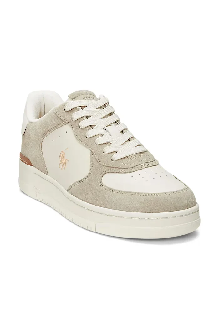 Polo Ralph Lauren Masters Crt маратонки мъжки от кожа бежови 809945251002