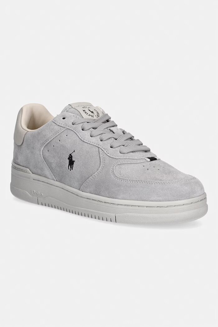 Polo Ralph Lauren Mastr Ct Rib маратонки мъжки от велур сиви 809P13085002