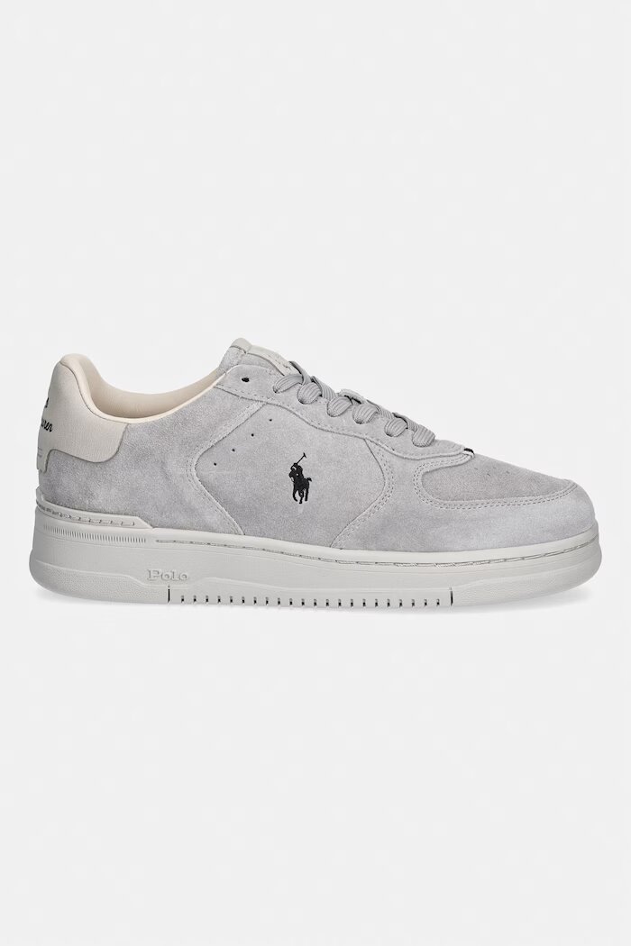 Polo Ralph Lauren Mastr Ct Rib маратонки мъжки от велур сиви 809P13085002