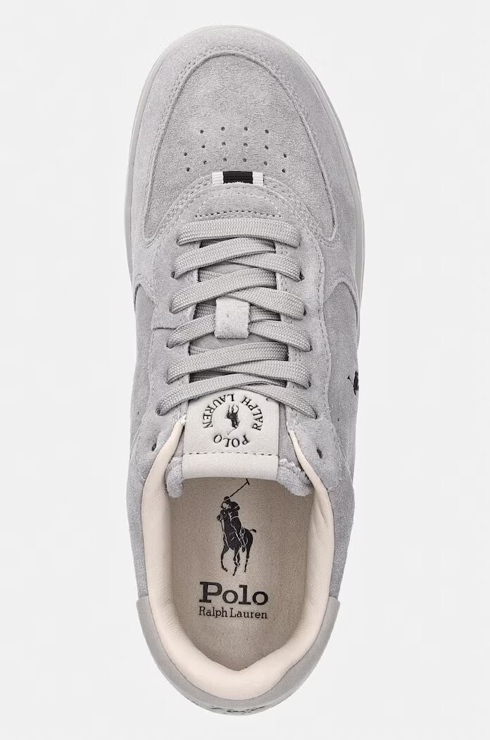 Polo Ralph Lauren Mastr Ct Rib маратонки мъжки от велур сиви 809P13085002