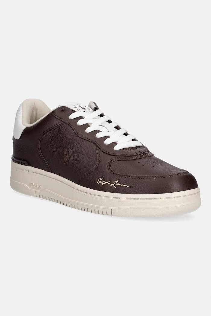 Polo Ralph Lauren Mastr Ct Sig маратонки мъжки от кожа кафяви 809P13086003