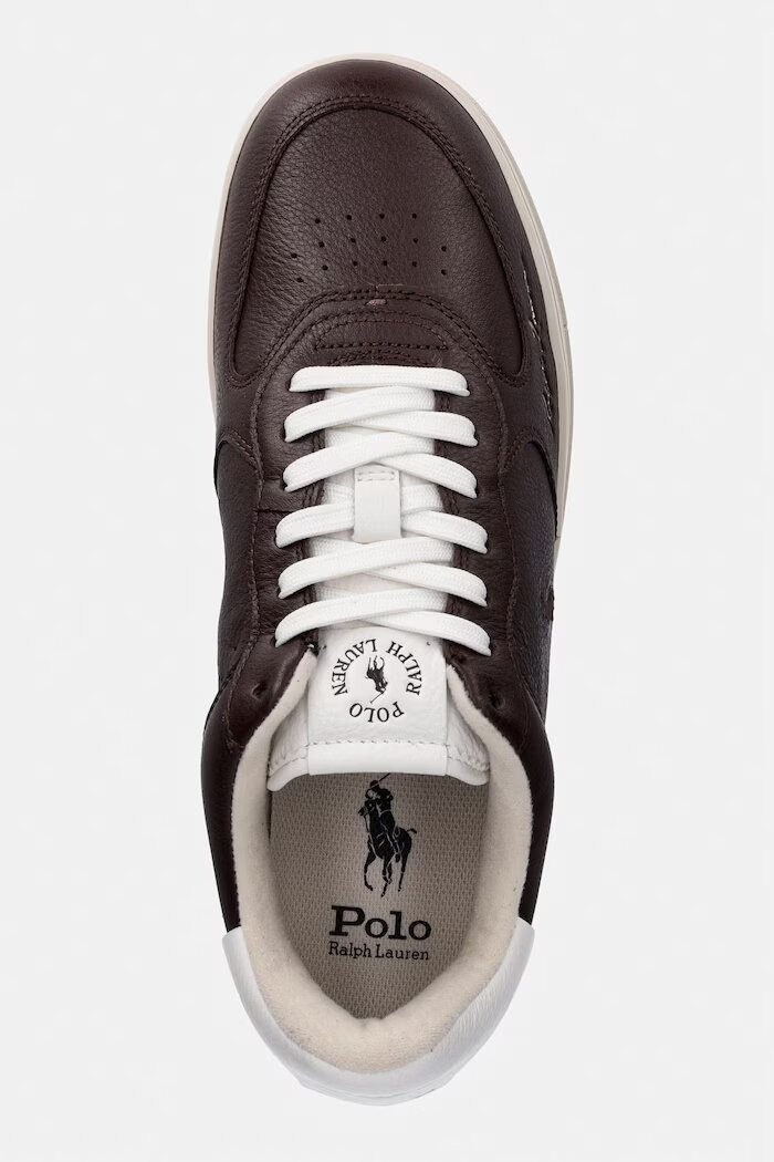 Polo Ralph Lauren Mastr Ct Sig маратонки мъжки от кожа кафяви 809P13086003