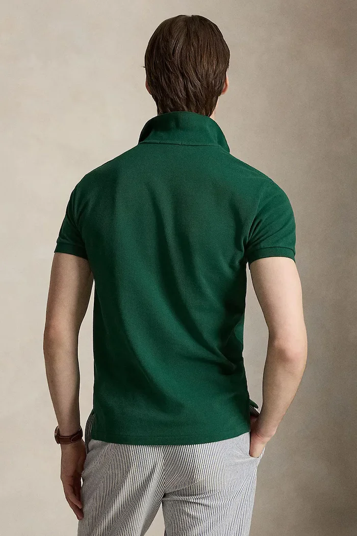 Polo Ralph Lauren мъжка тениска с яка от памук зелена 710536856