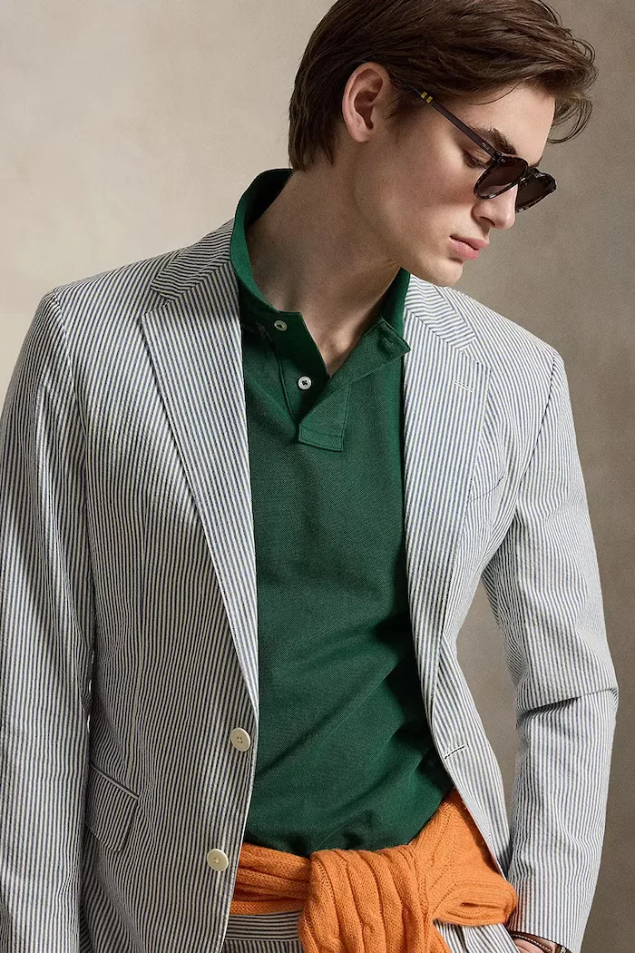 Polo Ralph Lauren мъжка тениска с яка от памук зелена 710536856