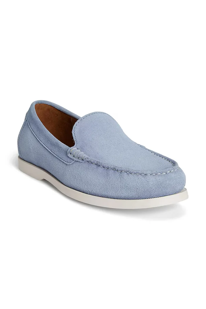 Polo Ralph Lauren мъжки кожени мокасини Merton Vnetn сини 803P09766003