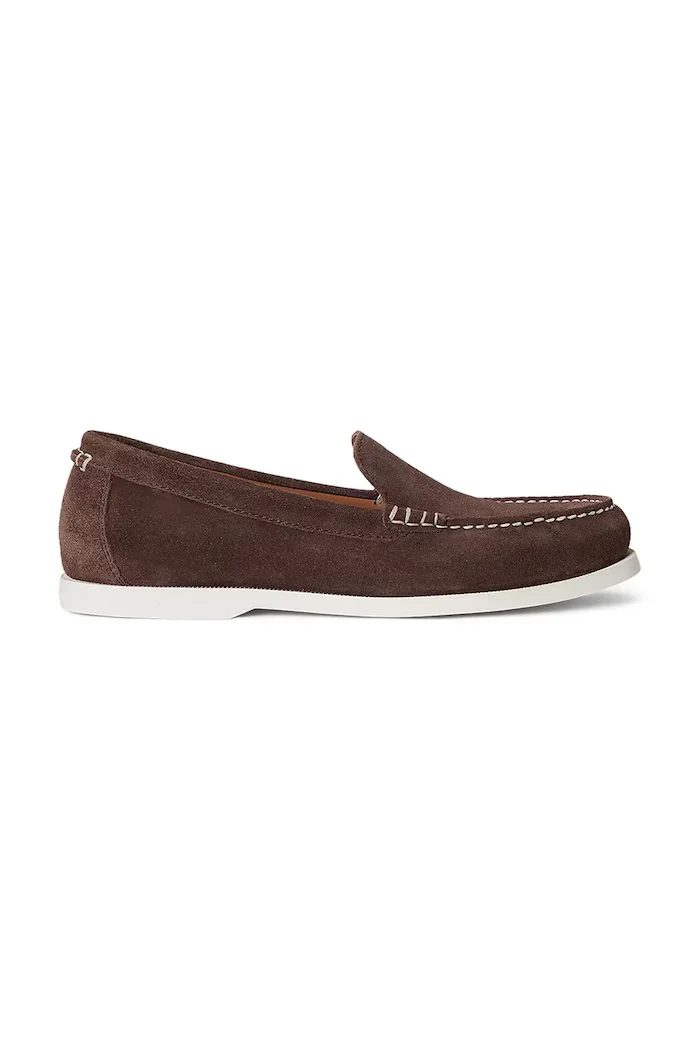Polo Ralph Lauren мокасини мъжки от велур Merton Vnetn кафяви 803P09766001