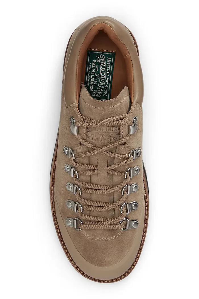 Polo Ralph Lauren обувки мъжки от кожа Polo Alp Low бежови 812P15877002