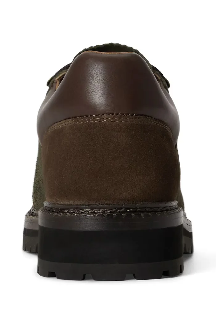 Polo Ralph Lauren обувки мъжки от кожа Polo Alp Low зелени 812P15877001