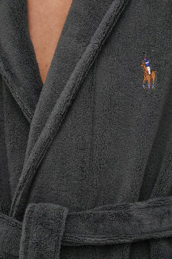 Polo Ralph Lauren Памучен халат в сиво 714899683