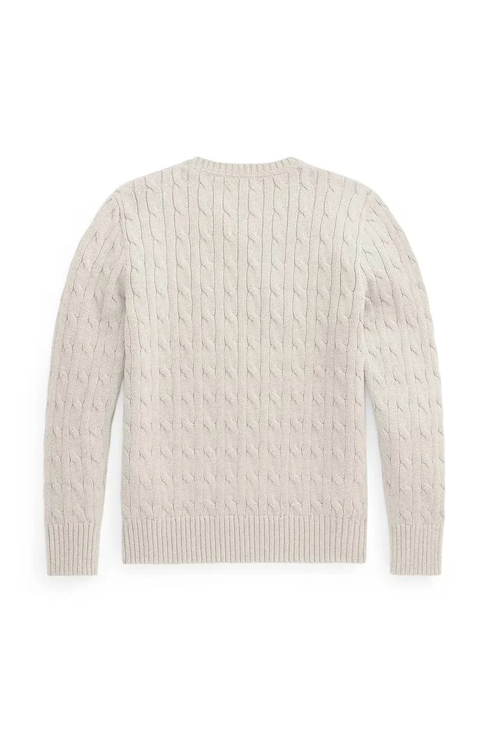 Polo Ralph Lauren Памучен пуловер в бяло от лека материя 323702674024