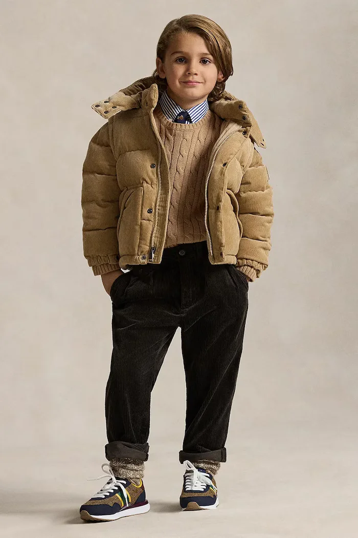 Polo Ralph Lauren Памучен пуловер в кафяво 322702674082