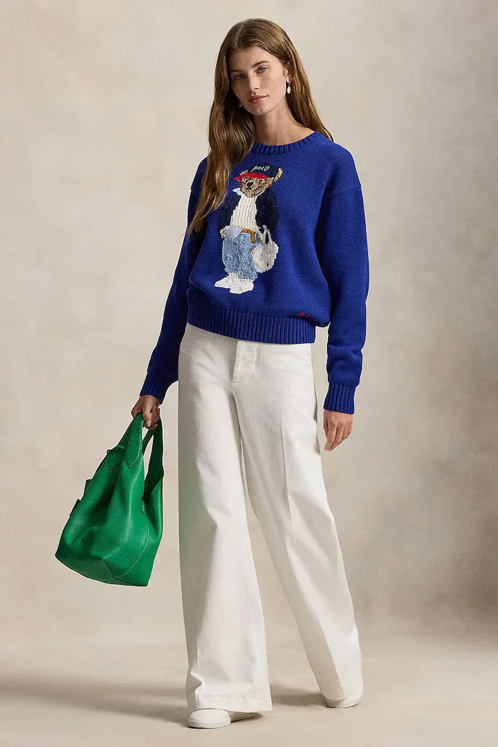 Polo Ralph Lauren Памучен пуловер в тъмносиньо 211A96238