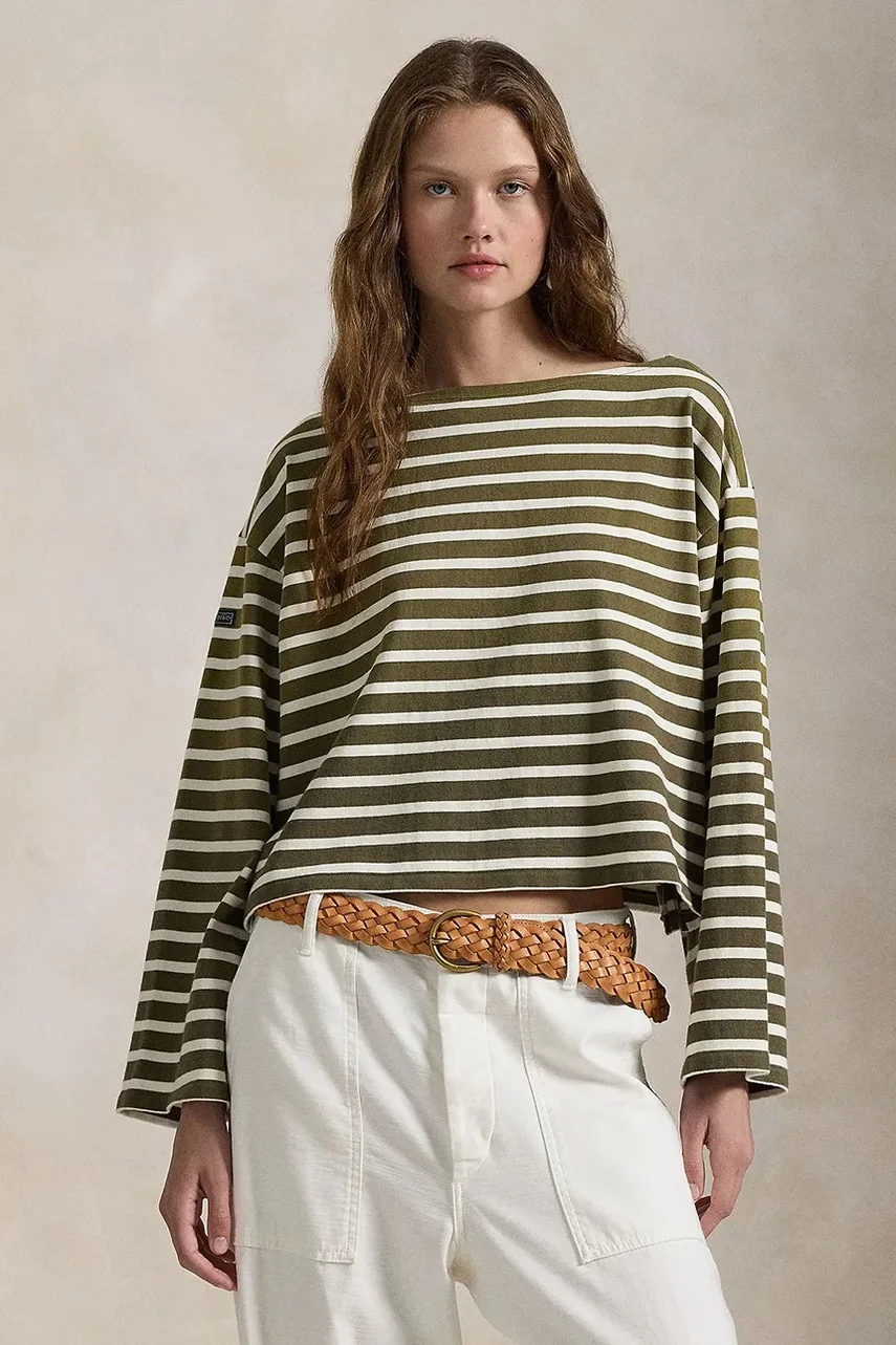 Polo Ralph Lauren Памучна блуза с дълги ръкави