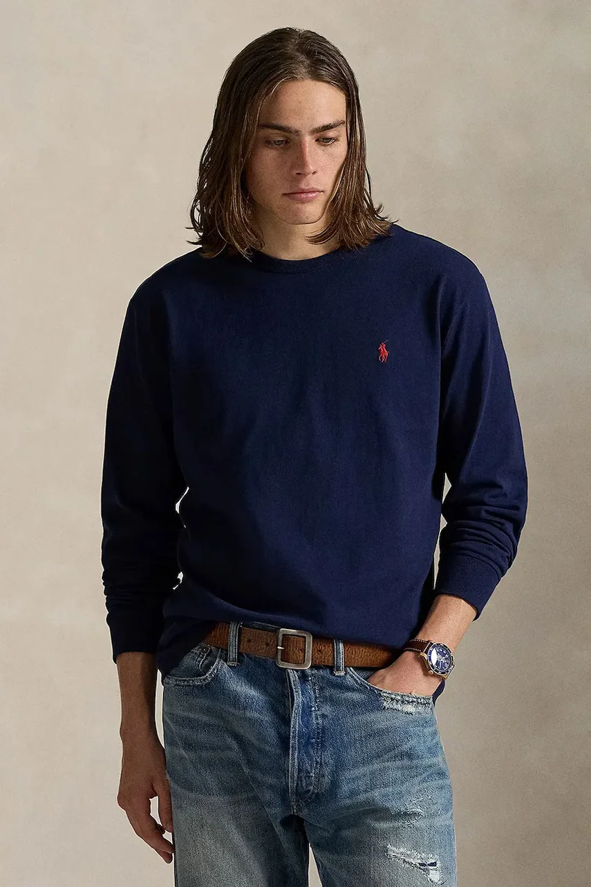 Polo Ralph Lauren Памучна блуза с дълги ръкави