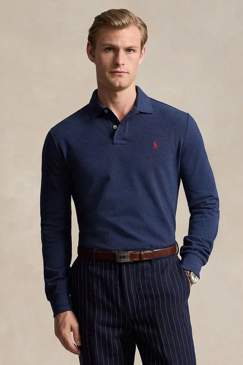 Polo Ralph Lauren Памучна блуза с дълги ръкави