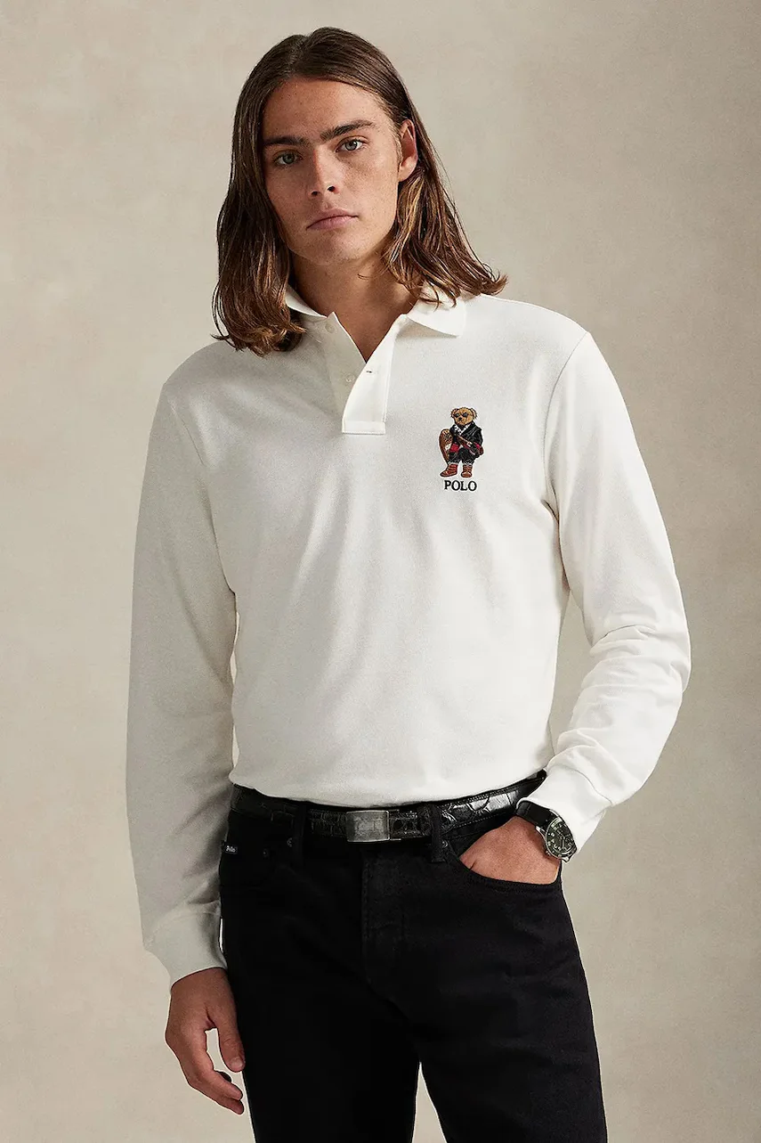 Polo Ralph Lauren Памучна блуза с дълги ръкави