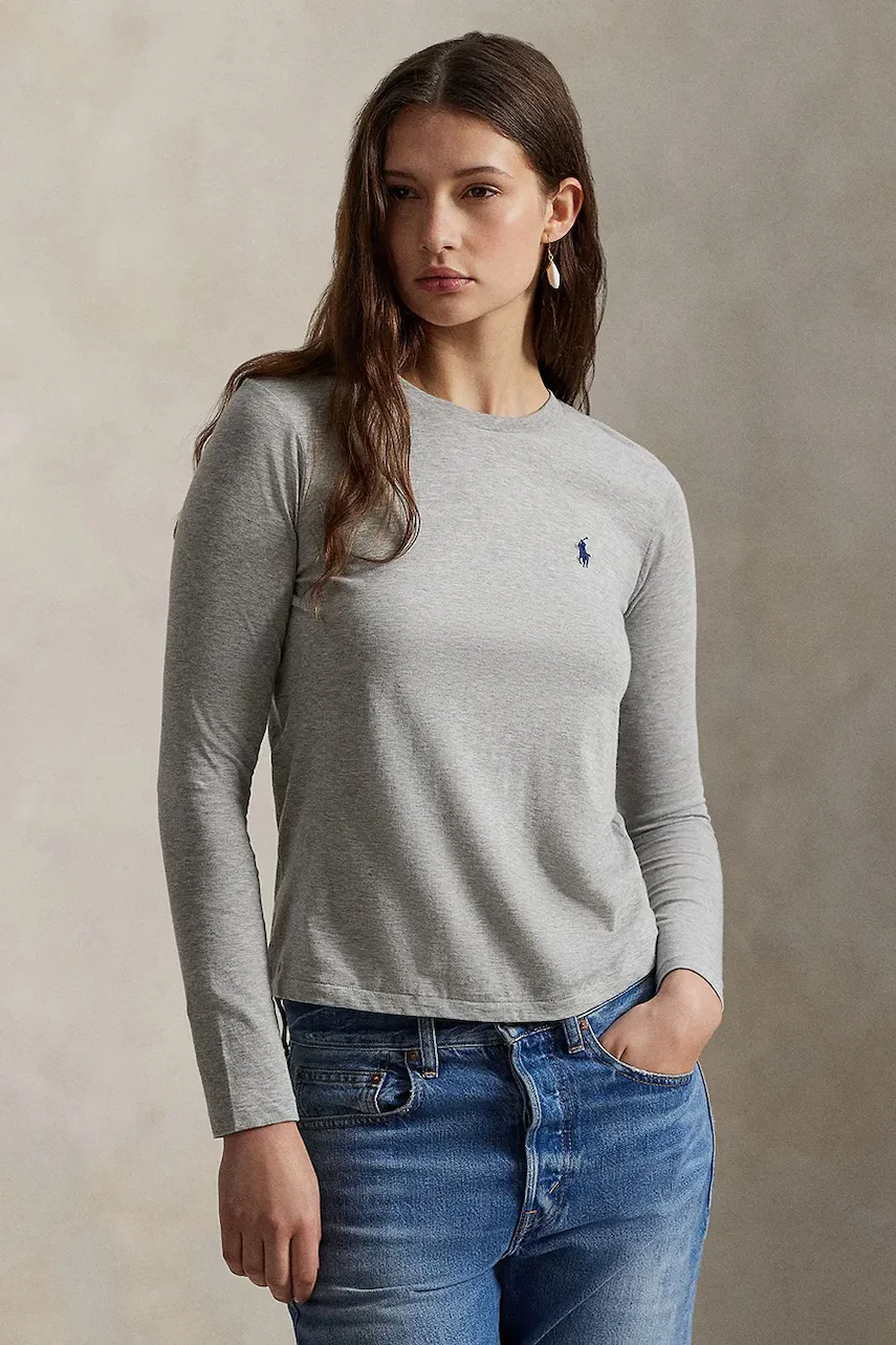 Polo Ralph Lauren Памучна блуза с дълги ръкави