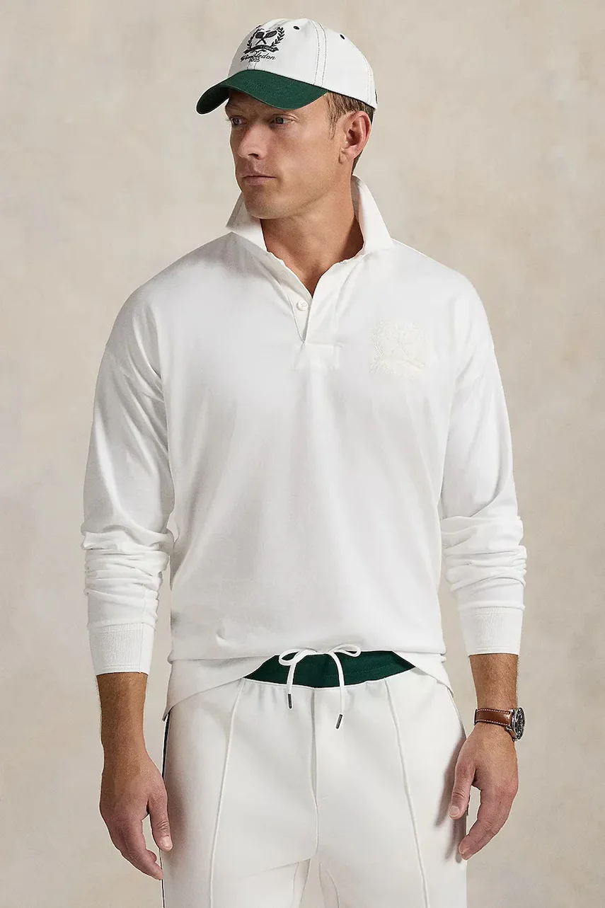 Polo Ralph Lauren Памучна блуза с дълги ръкави Wimbledon Collection