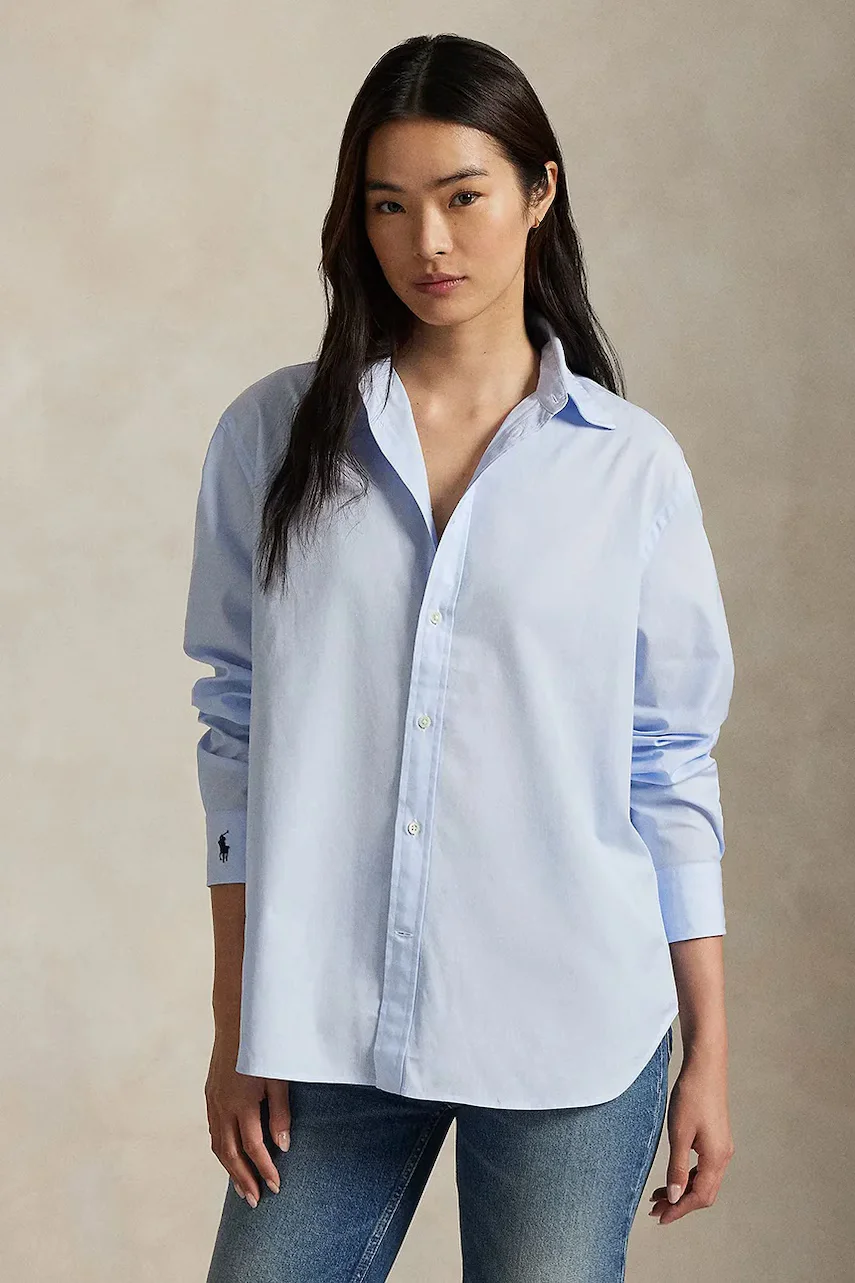 Polo Ralph Lauren Памучна риза Long Sleeve Light Shirt