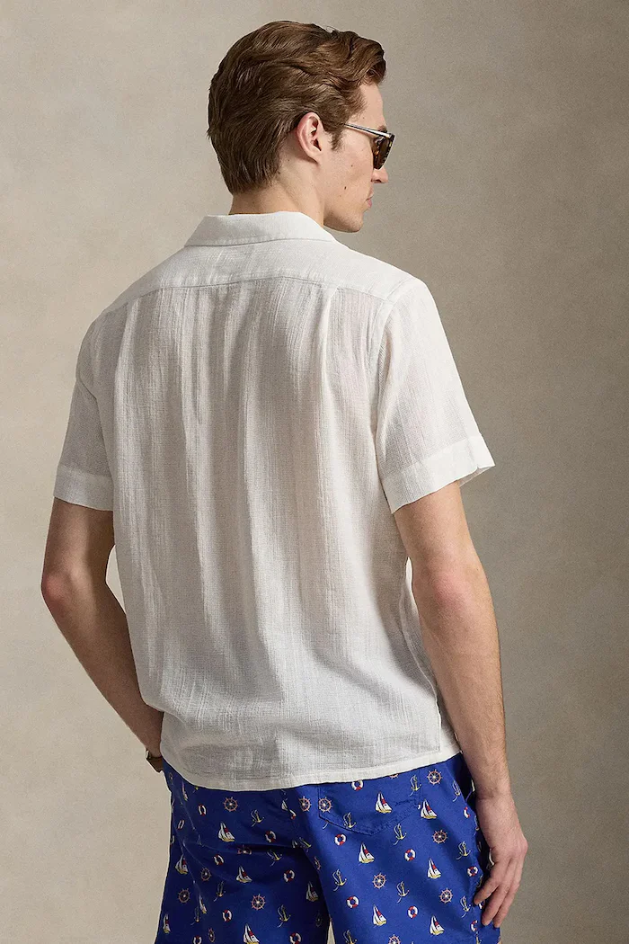 Polo Ralph Lauren Памучна риза в сиво със свободна кройка 710B14259