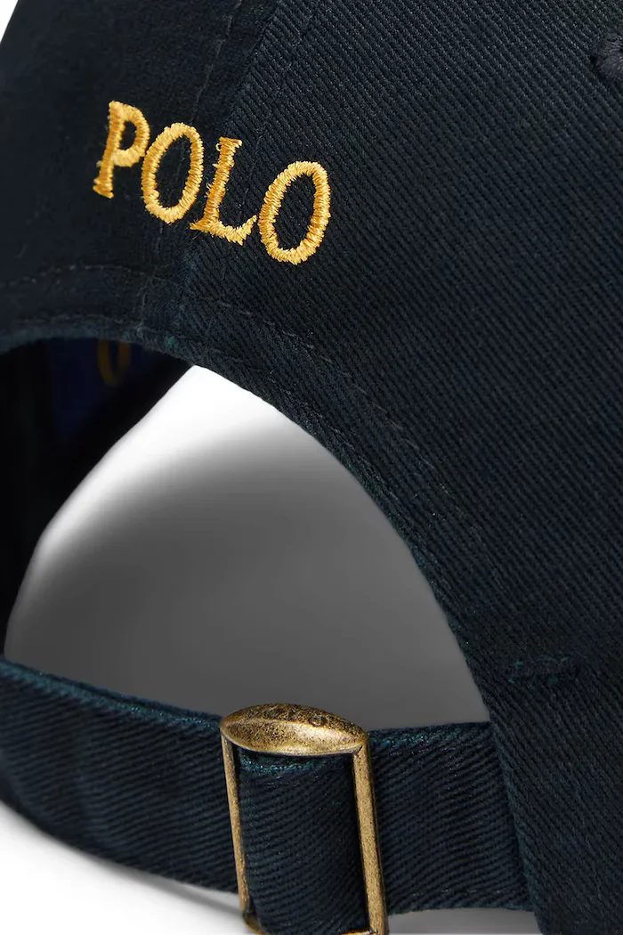 Polo Ralph Lauren Памучна шапка с козирка в черно с изчистен дизайн 710903105
