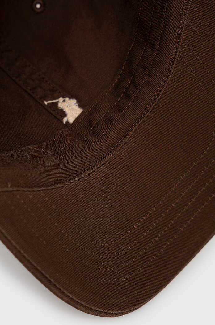 Polo Ralph Lauren Памучна шапка с козирка в кафяво с апликация