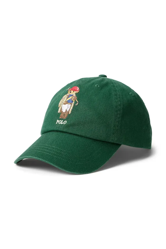 Polo Ralph Lauren Памучна шапка с козирка в зелено 710A13275