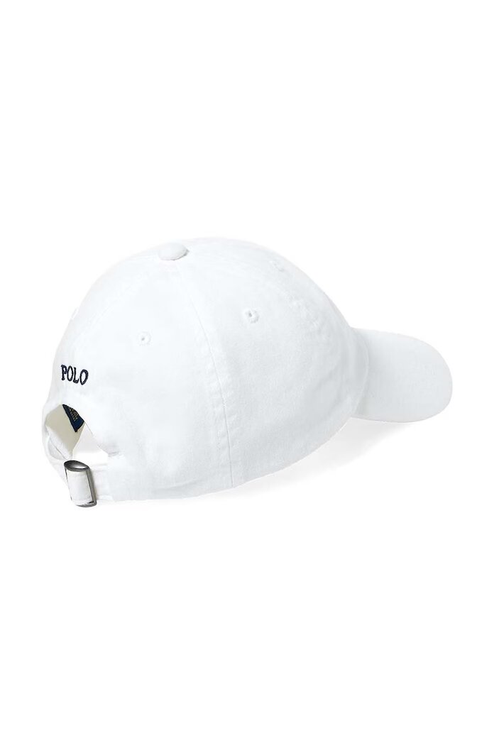Polo Ralph Lauren Памучна шапка в бяло с апликация