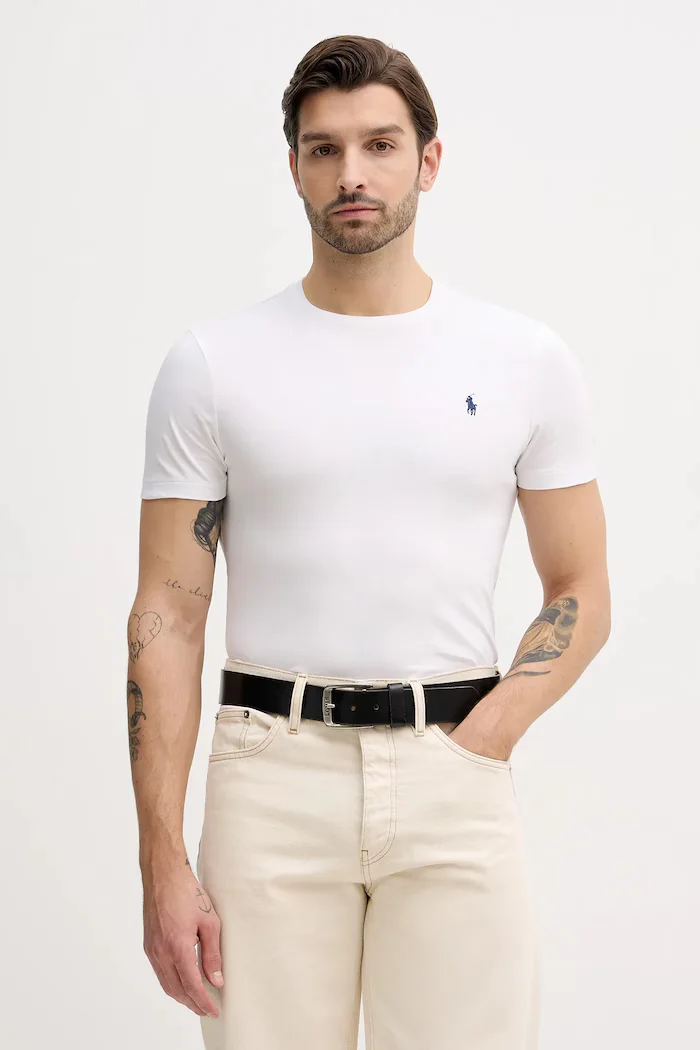 Polo Ralph Lauren Памучна тениска (2 броя) в бяло с изчистен дизайн 710B14689