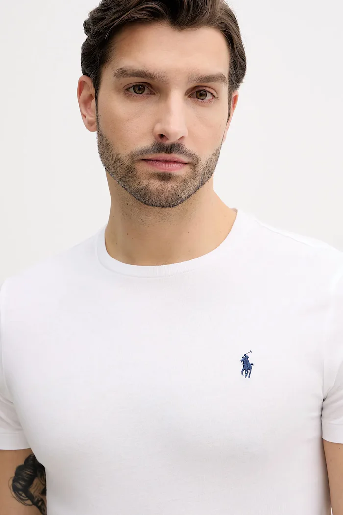 Polo Ralph Lauren Памучна тениска (2 броя) в бяло с изчистен дизайн 710B14689