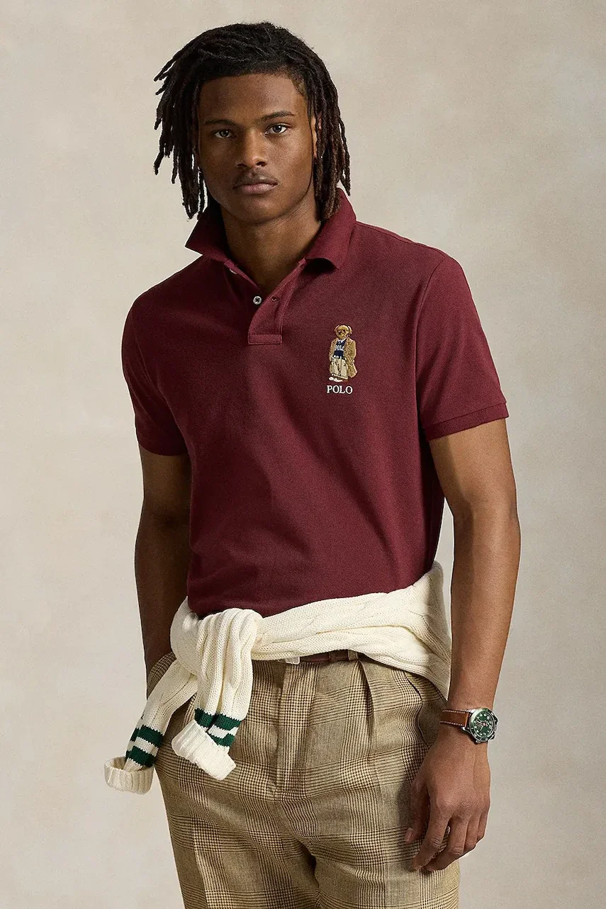 Polo Ralph Lauren Памучна тениска с яка Sskccmslm1 Short Sleeve