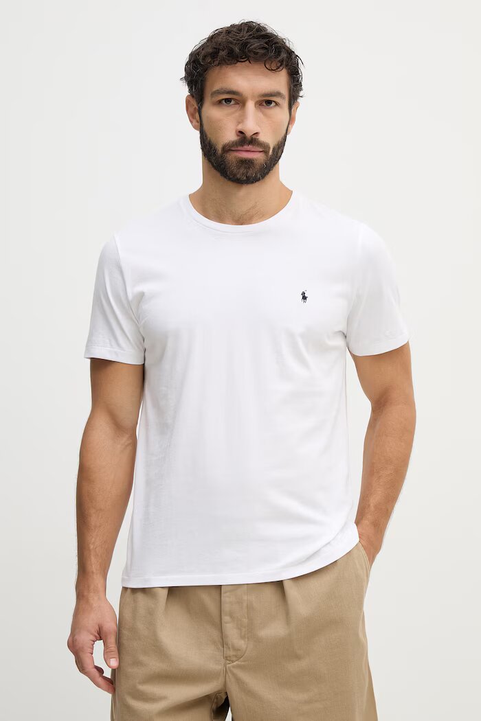 Polo Ralph Lauren Памучна тениска в бяло с изчистен дизайн 714844756