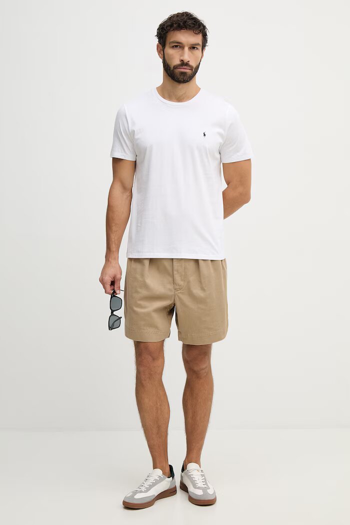 Polo Ralph Lauren Памучна тениска в бяло с изчистен дизайн 714844756