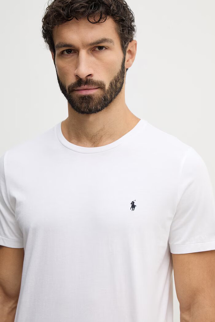 Polo Ralph Lauren Памучна тениска в бяло с изчистен дизайн 714844756