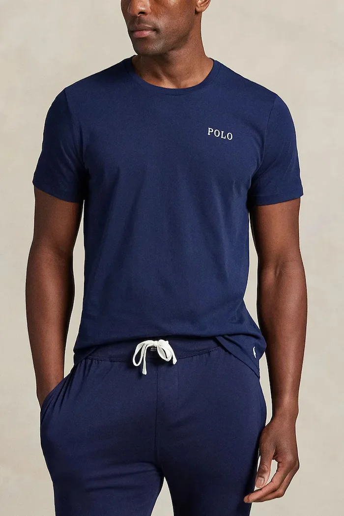 Polo Ralph Lauren Памучна тениска в тъмносиньо с принт 714931650